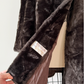 Vintage 70s Sears Dark Brown Faux Fur Coat (M)