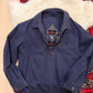 Vintage 90s Burberry Harrington Navy Cotton Windbreaker Spring Men's Jacket (XL)