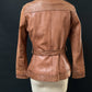 Vintage Scully Light Brown Belted Leather Jacket (S)