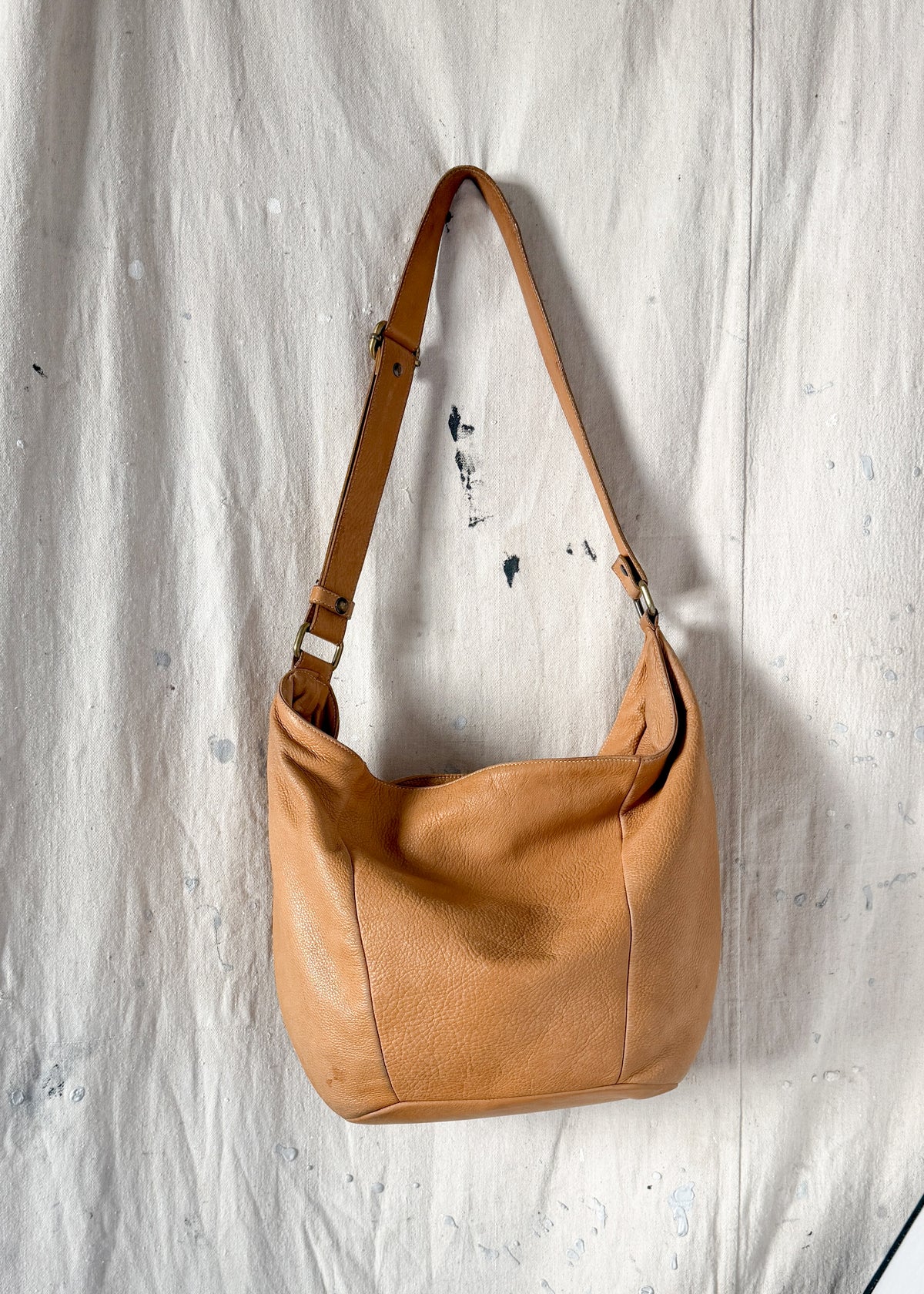 Avorio XL Light Tan Leather Satchel Purse