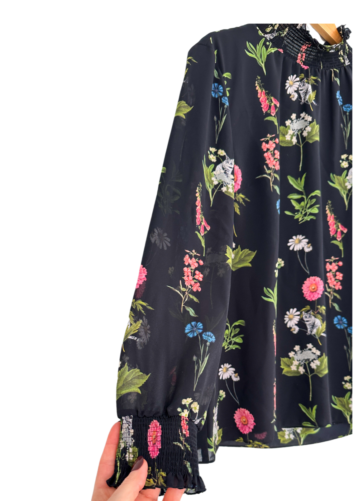 Ted Baker Taalia Florence Cat & Floral Print Top (12)