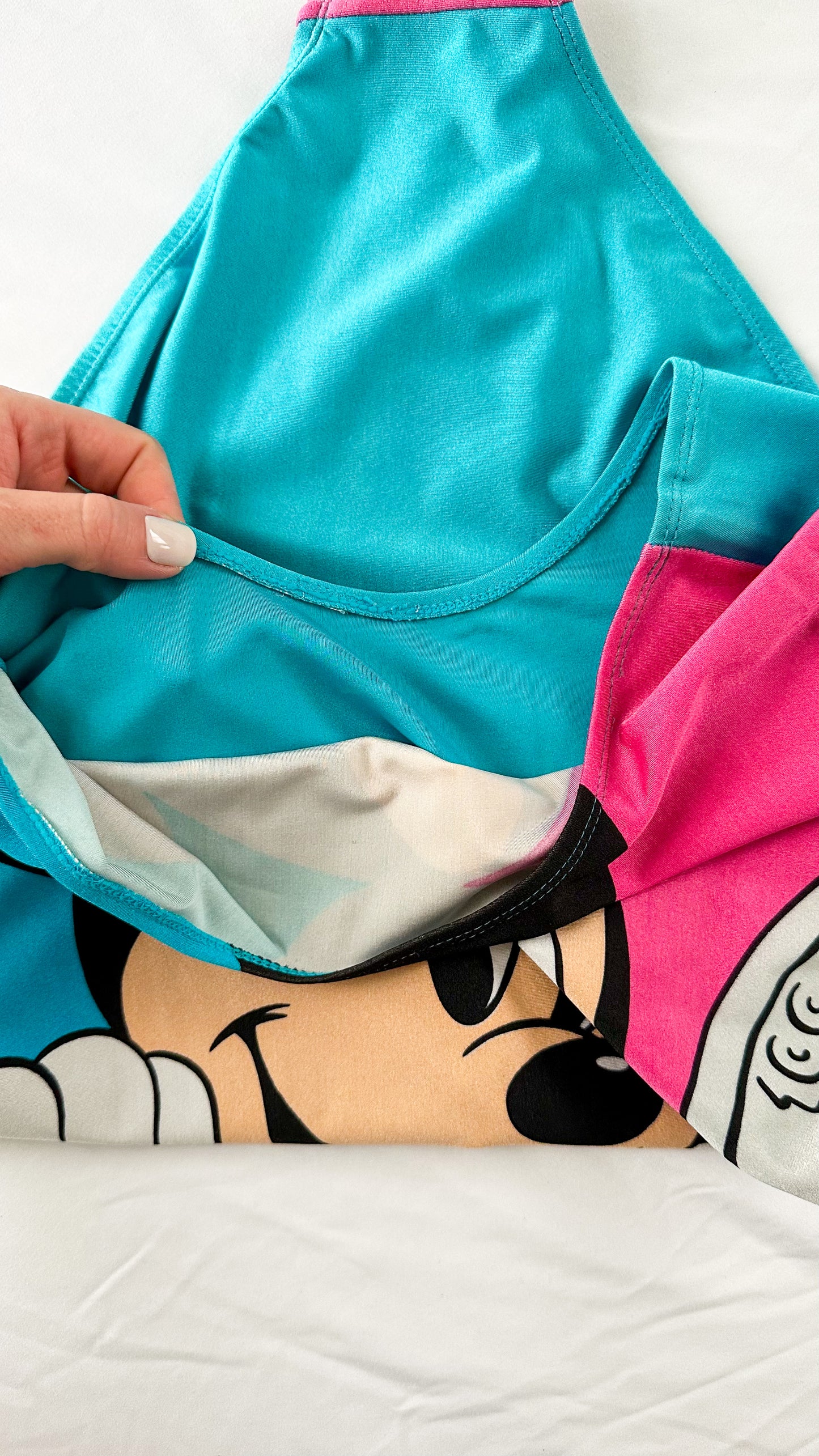 Vintage 90s Disney Mickey Mouse Blue Pink Exercise Leotard One Piece (M)
