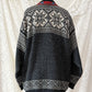 Vintage 90s Sweater Market Copenhagen Fair Isle Nordic Cardigan Sweater (L)