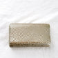 Gunne Sax Champagne Mesh Convertible Clutch Purse