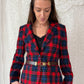 Vintage Pendleton Red Tartan Plaid Pure Virgin Wool Blazer Made in USA