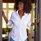 Frank & Eileen Barry Tailored Button Down in Signature Crinkle White Cotton (M)