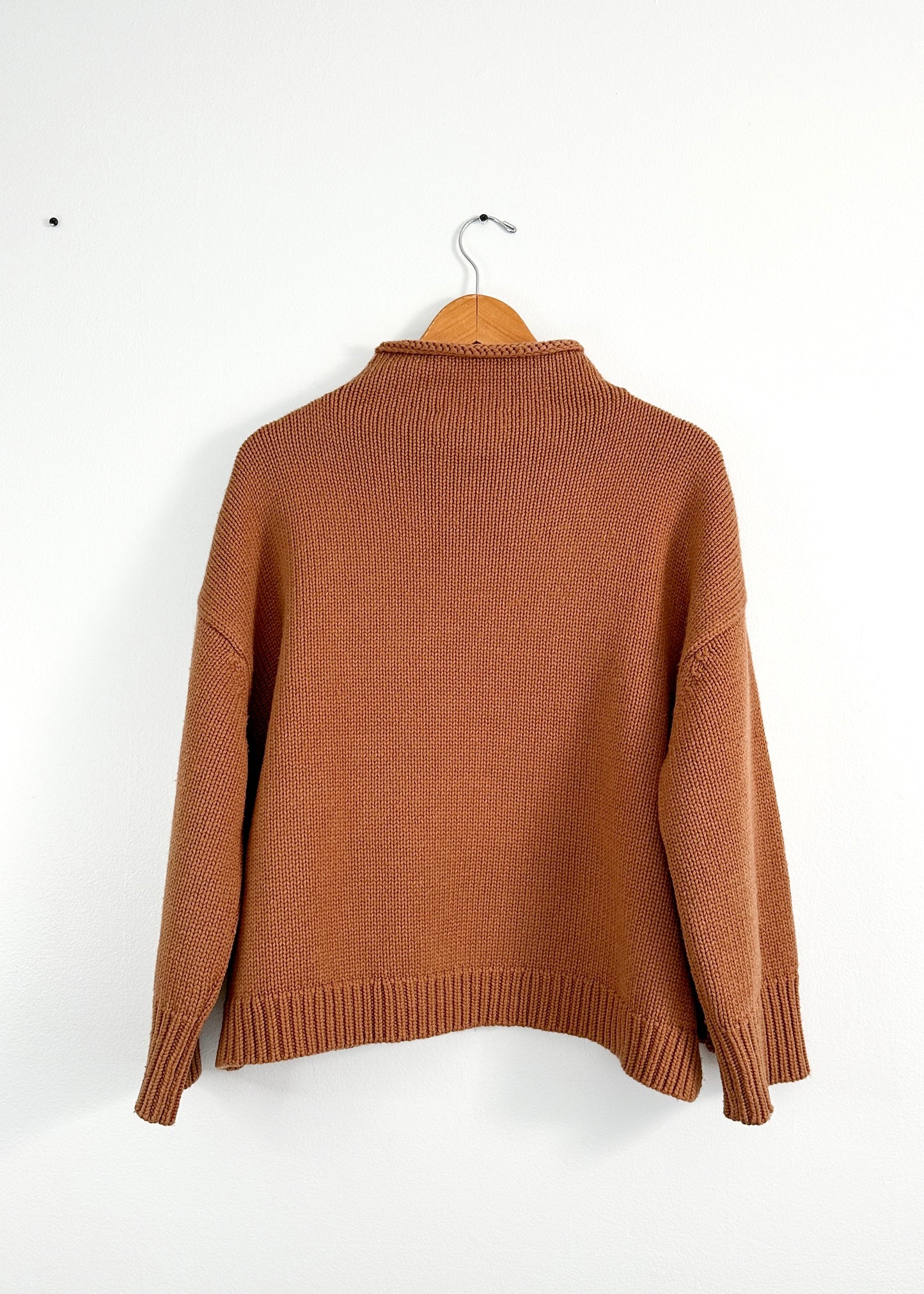 Demylee x J.Crew Heavy Wool Roll Neck Pullover Knit Sweater