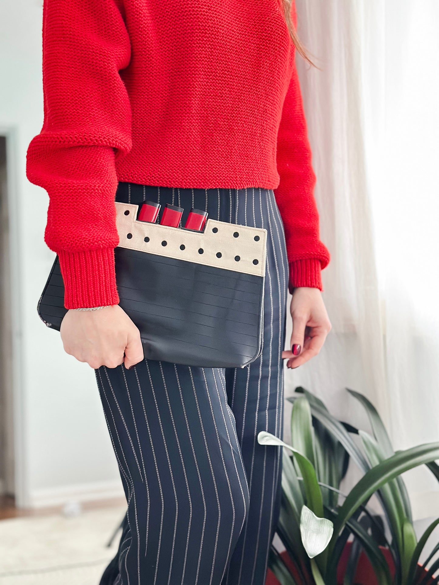 Vintage 80s Steamboat Leather Clutch Purse