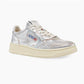 NEW Autry Medalist Leather Silver Low-Top Sneakers (39)