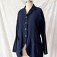 Hannoh Wessel Navy Blue Wool Blend Blazer Jacket with Ribbon Waist (38 F or M)