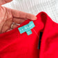 La Marey True Red 100% Cashmere Knit Poncho Cape