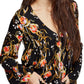 Free People Bella Printed Black Floral Tunic (M)