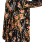 Free People Bella Printed Black Floral Tunic (M)