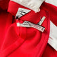 Vintage 60’s Red Wool & Silk Trim Collar & Bow Dress (M)