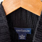 Vintage 00s Ann Taylor Black Italian Merino Wool Mock Neck Sweater (M)