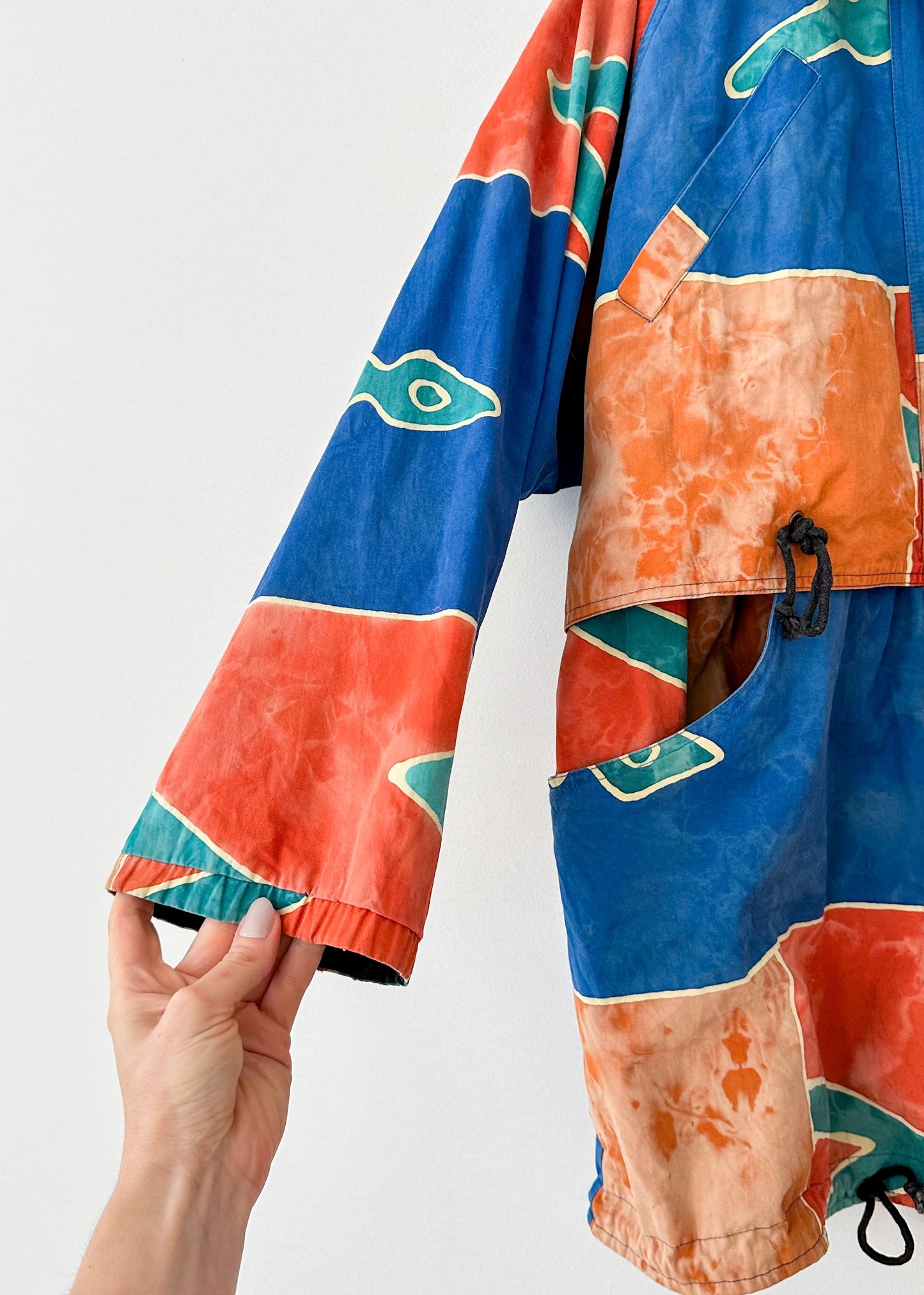Vintage 90s Azure Geometric Cocoon Jacket (XL)