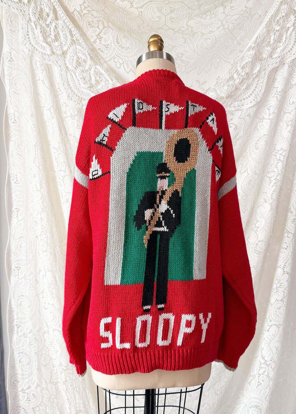 RARE Vintage 90s Belle Pointe Ohio State University Football Sloopy Knit Cardigan