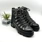 NEW Rag & Bone Black Lace Up Shiloh Hiker Leather Boot size 8.5