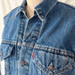 Vintage 1983 Levi’s Denim Buffalo Plaid Lined Trucker Vest (M)