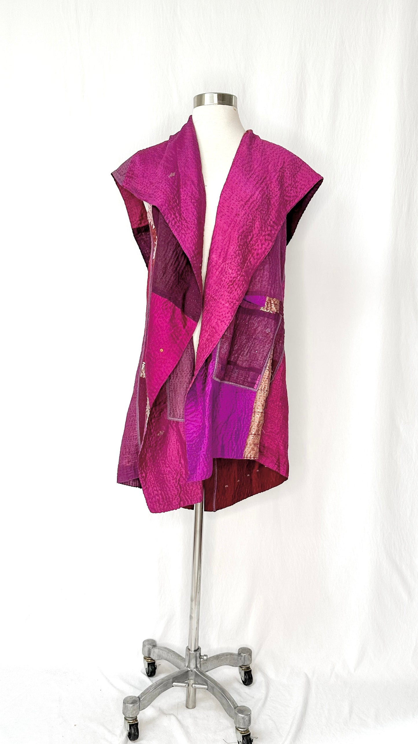 Mieko Mintz Kantha Reversible Silk Circular Vest