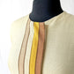 Vintage 1960’s Cream Striped Zipped Front Dress (8)