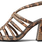 NEW Free People Colette Cinched Cage Heel in Python (39 or 8.5/9)