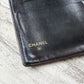 Vintage 2003 Chanel Black Lambskin Leather Bi-Fold Large Wallet