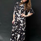 Paper Parachute Black and Brown Floral Tiered Maxi Dress