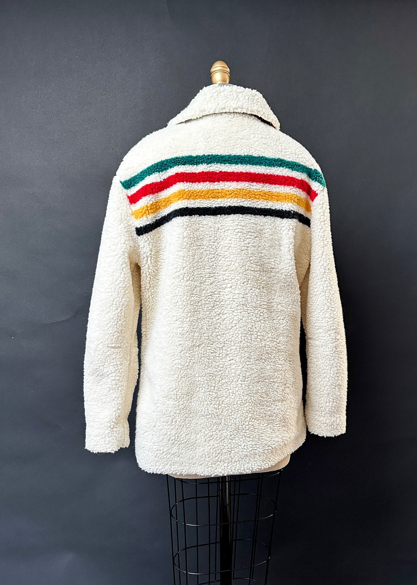 Pendleton Glacier Sunset Stripe Sherpa Fleece Coat (S)