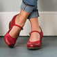 NEW Dansko Red Leather Loralie Mary Jane Wedge Shoes (41 or 10)