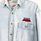 Vintage 90s Cleveland Indians Employee Denim Button Down (M/L)