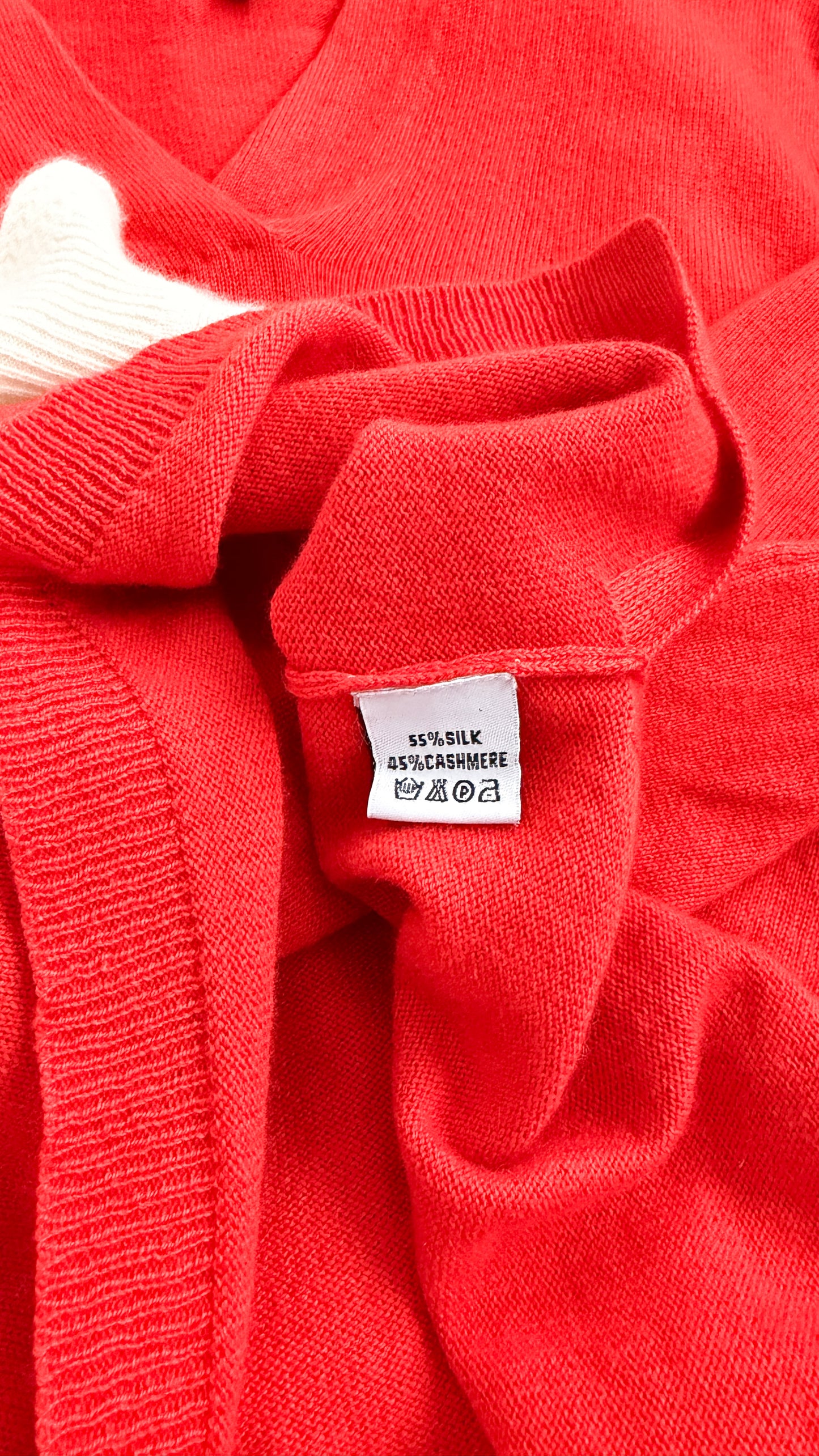 Diane Snyder Dark Orange Silk Cashmere Knit Top (S)