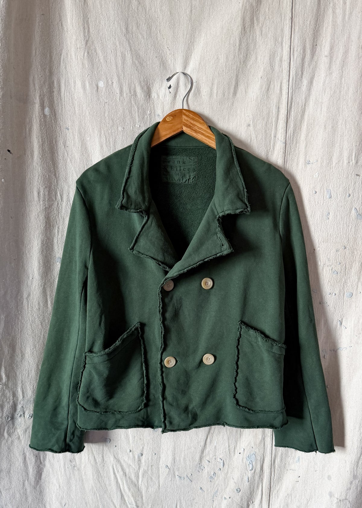 Frank & Eileen Belfast Cropped Sweatshirt Peacoat Jacket (M)