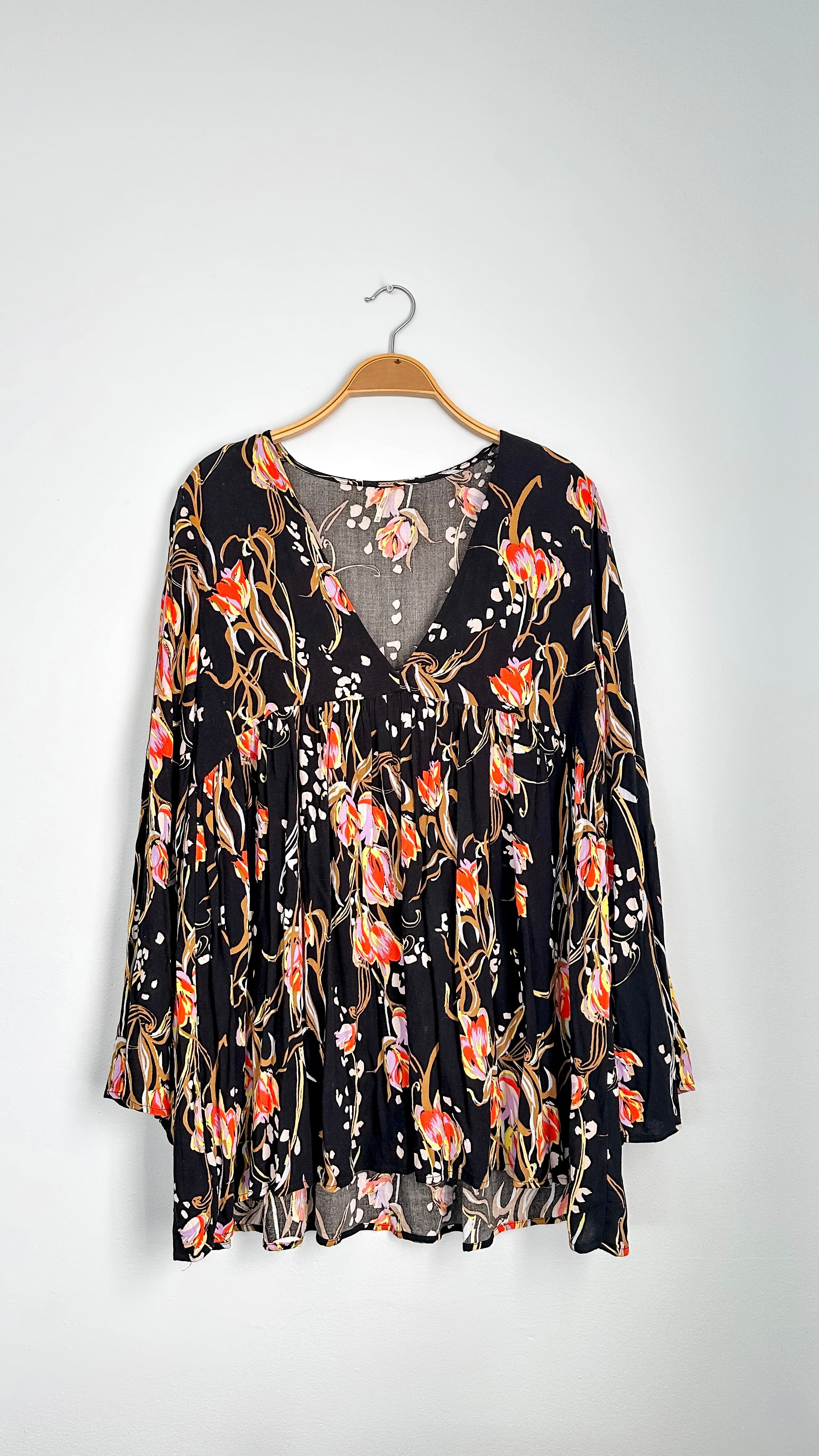 New Free People Brunch a Bunch Floral Hold combo swing tunic size XS NWOT shops never