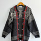 Vintage 90s Sweater Market Copenhagen Fair Isle Nordic Cardigan Sweater (L)