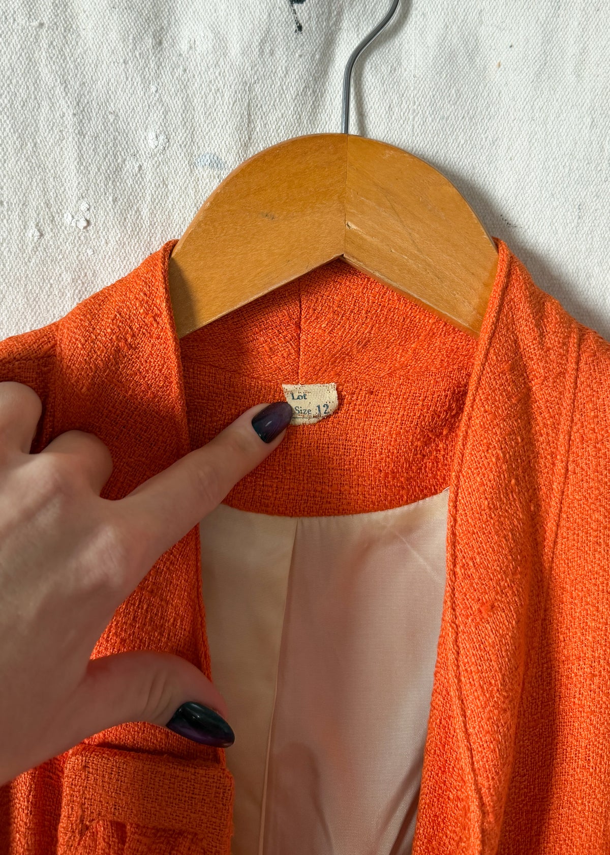 Vintage 60s Orange Swing Coat