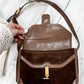 Vintage 70’s Gucci Brown Suede Horsebit Lock Front Shoulder Purse