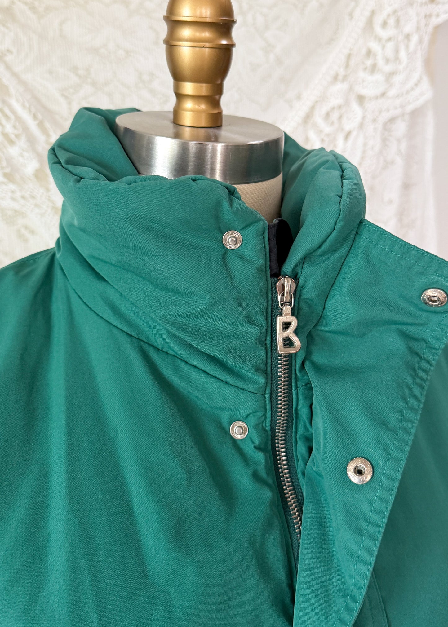 Vintage 80s Bogner Teal Gray Winter Ski Jacket (XL)