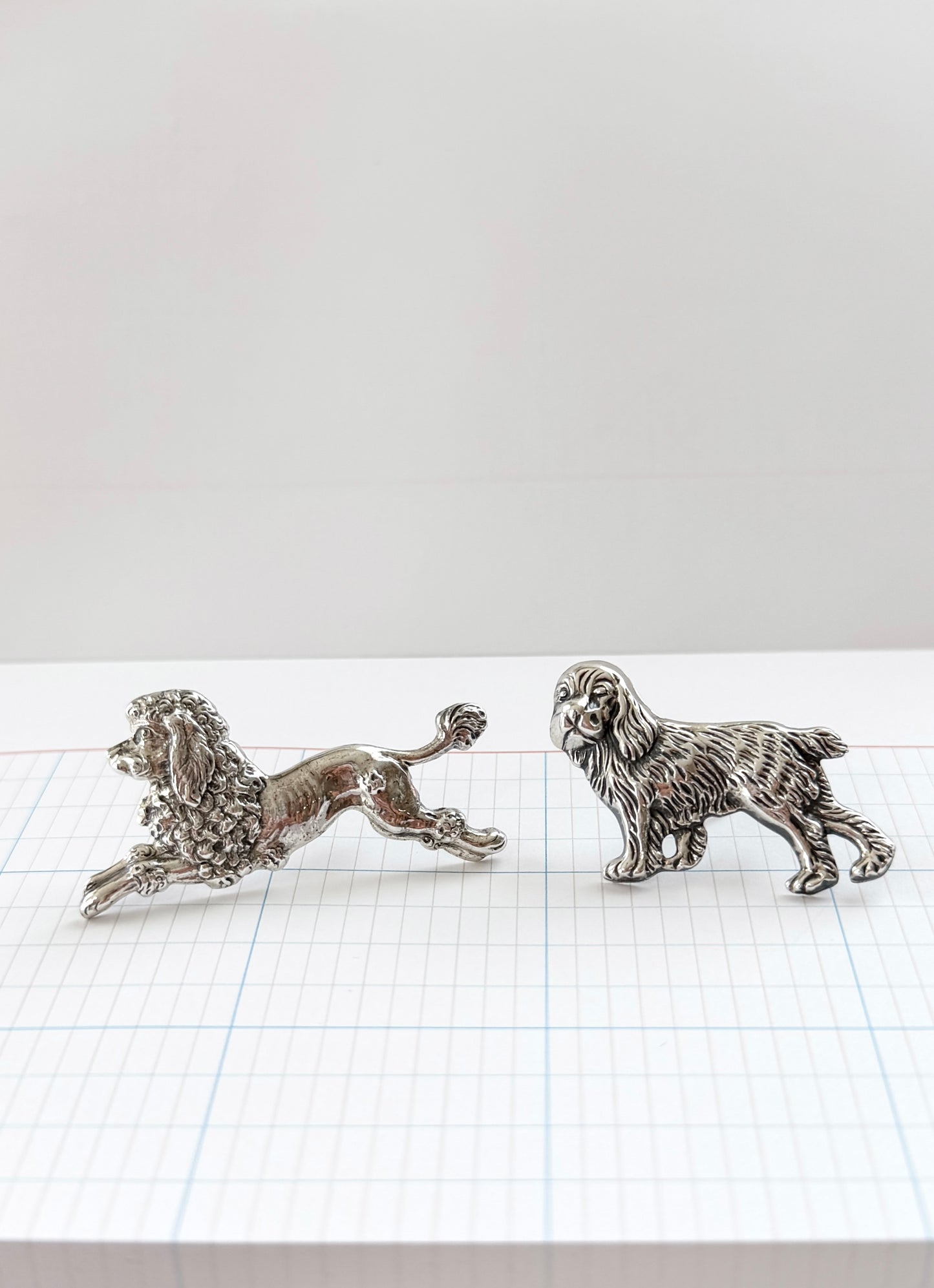 Vintage Beau Sterling Silver Standard Poodle Dog Brooch  Mid-Century Animal Pin