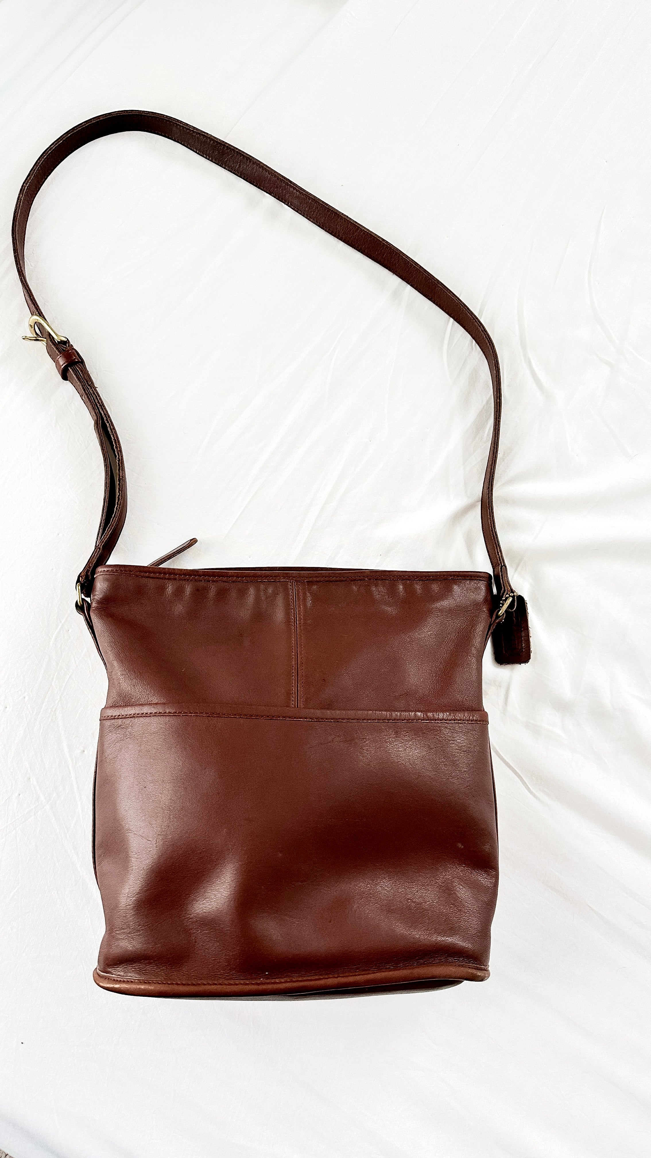 Vintage Brown Leather sold Coach Purse