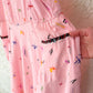 Vintage 1980s Jack Mulqueen Pink Silk Abstract Print Dress (6)