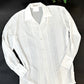 Vintage 80s Equipment White Pleat Front Button Down Top (M)