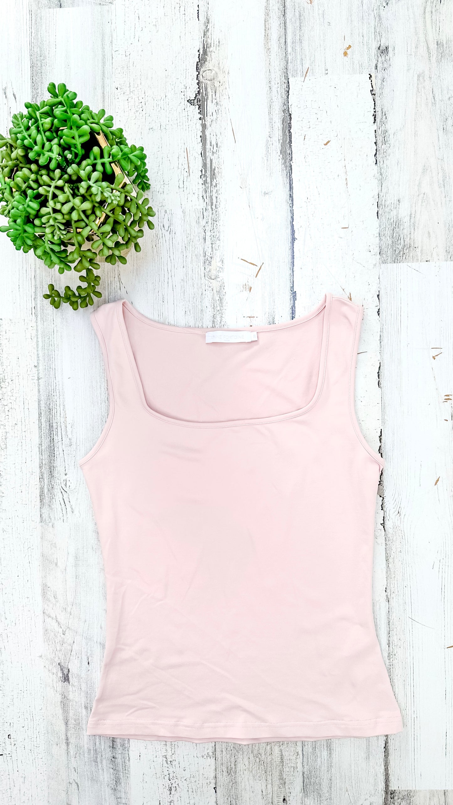 Anne Fontaine Lady Wide Strap Camisole in Baby Pink (FR 38 or US 4/6)