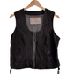 Biker Moto Black Laced Denim Vest (L/XL)