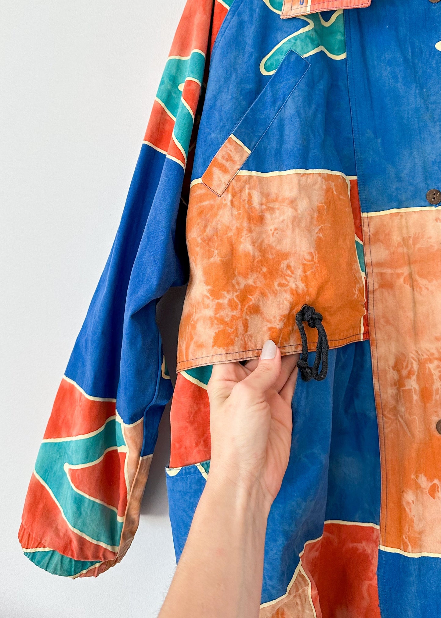 Vintage 90s Azure Geometric Cocoon Jacket (XL)