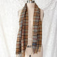 Vintage 90s Burberrys of London 100% Cashmere Olive Blue Nova Check Scarf