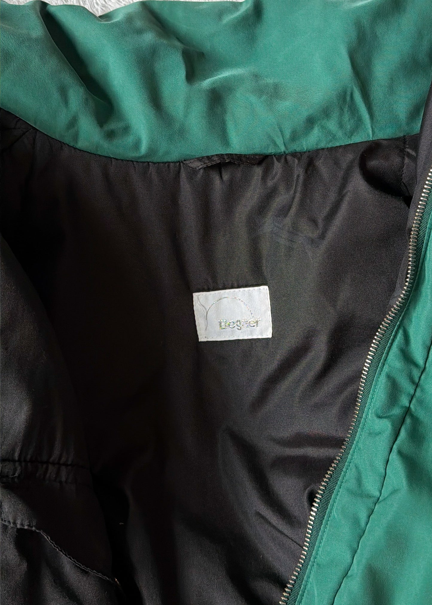 Vintage 80s Bogner Teal Gray Winter Ski Jacket (XL)