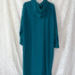 Nap Loungewear Pullover Hoodie Dress in Teal Blue (M)