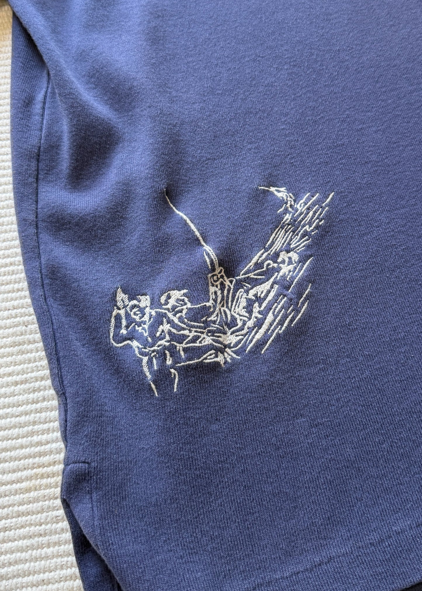 Vintage Polo Ralph Lauren Sailfish Swordfish Navy Embroidered Collared Shirt (mens XL)