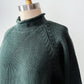J.Crew 1988 Rollneck Heavy Cotton Pullover Sweater in Dark Green (L)
